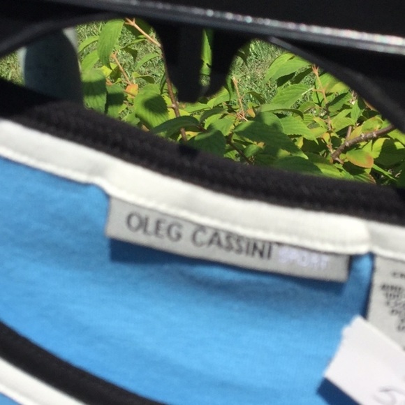 Oleg Cassini Blue Top - Picture 3 of 5